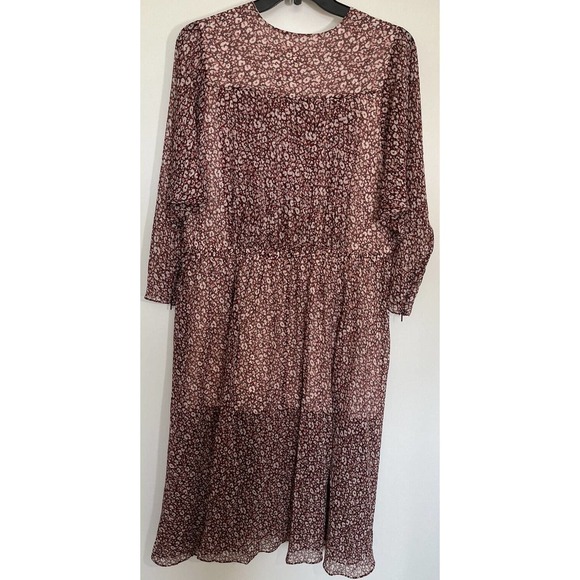 Ted Baker Vallyy Floral Midi Dress Size 2/6 Batwing Sleeve Dark Purple NEW - Picture 6 of 12